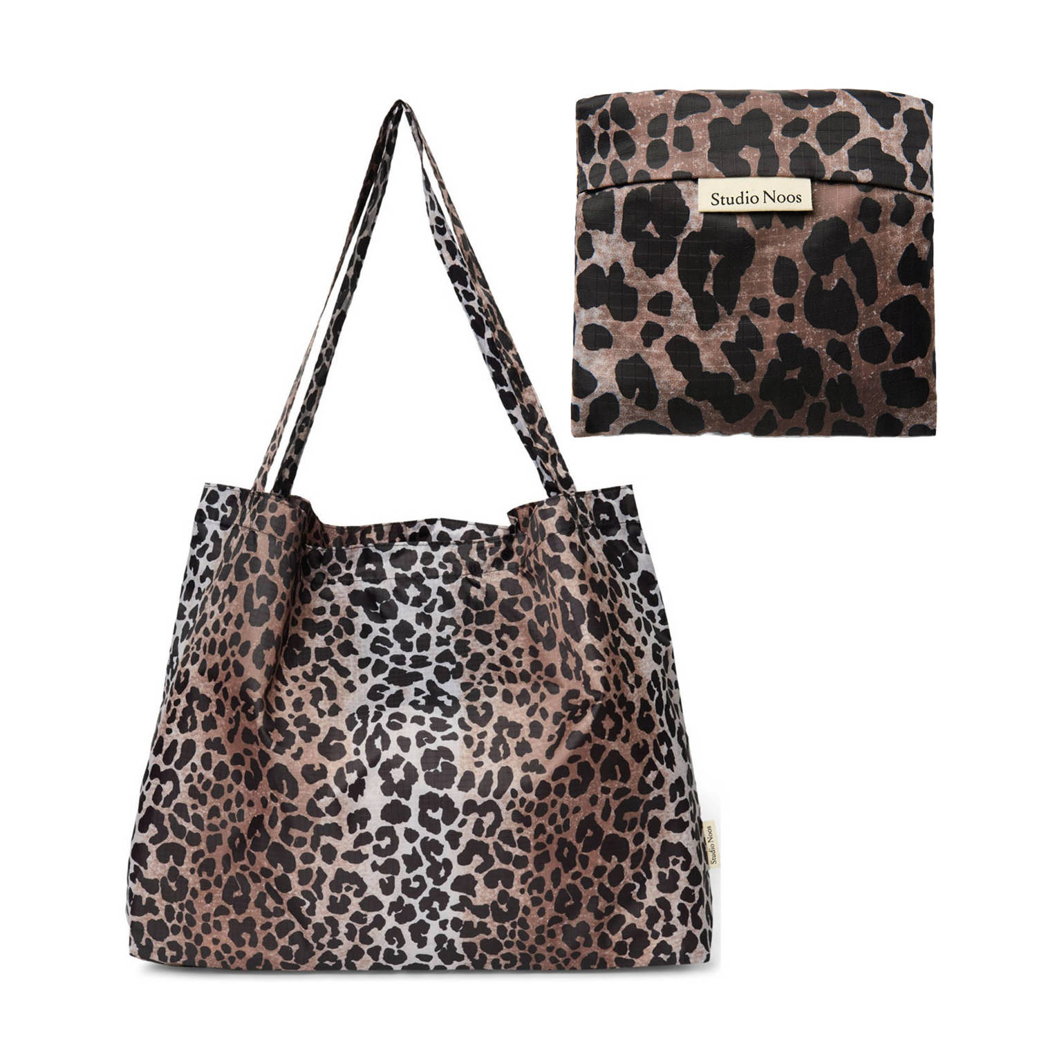 Studio Noos boodschappentas Leopard bruin