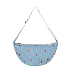 denim crossbody tas Denim hearts lichtblauw