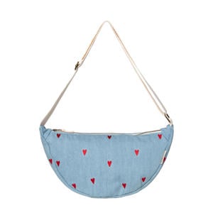 denim crossbody tas Denim hearts lichtblauw