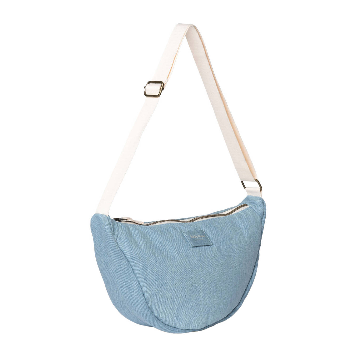 Studio Noos denim crossbody tas Denim Solid blauw