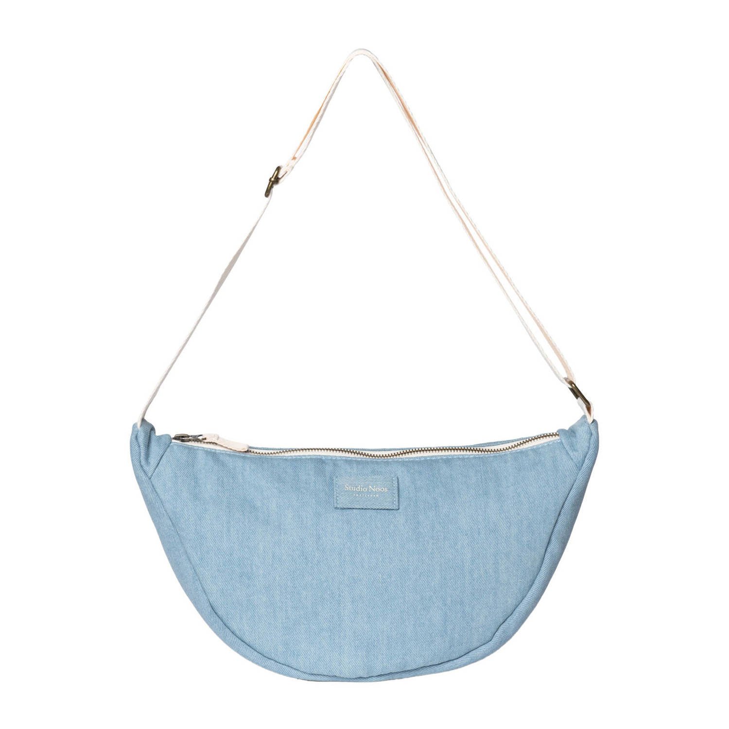 Studio Noos denim crossbody tas Denim Solid blauw