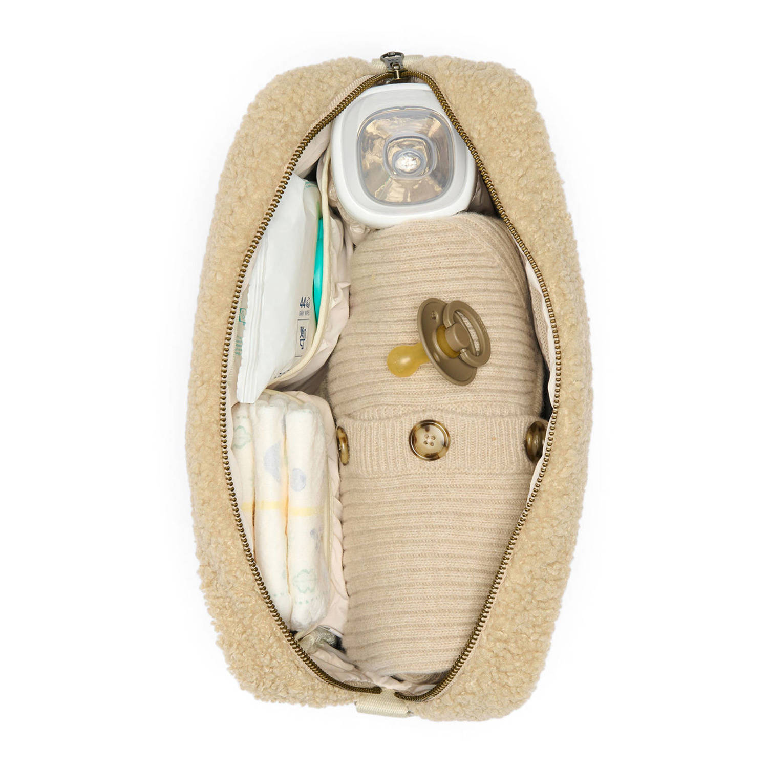 Studio Noos teddy kinderwagen organizer beige