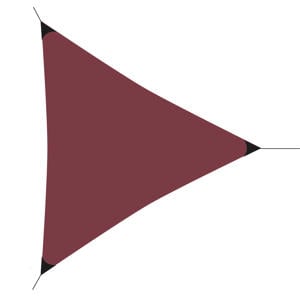 schaduwdoek driehoek donkerrood (360 cm)