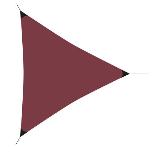Ambiance schaduwdoek driehoek donkerrood (360 cm) afbeelding