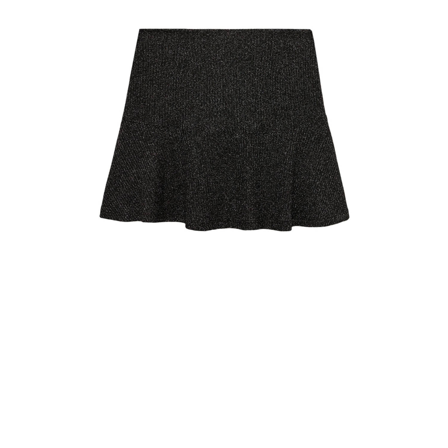 MANGO TEEN strokenrok met glitter zwart