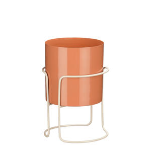 bloempot op standaard (terra) (16,5x23,5 cm)