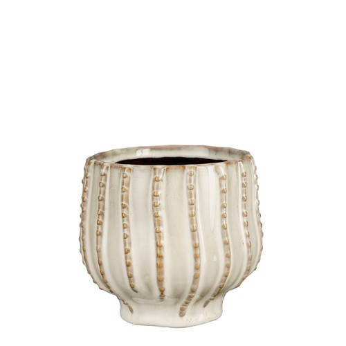 Mica Decorations bloempot wit (13,5x14,5 cm) afbeelding