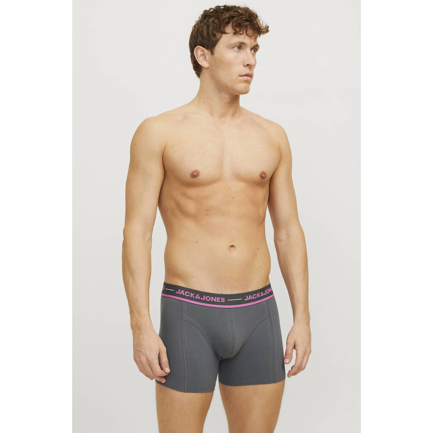 JACK & JONES boxershort JACPINK LEAVES (set van 3)