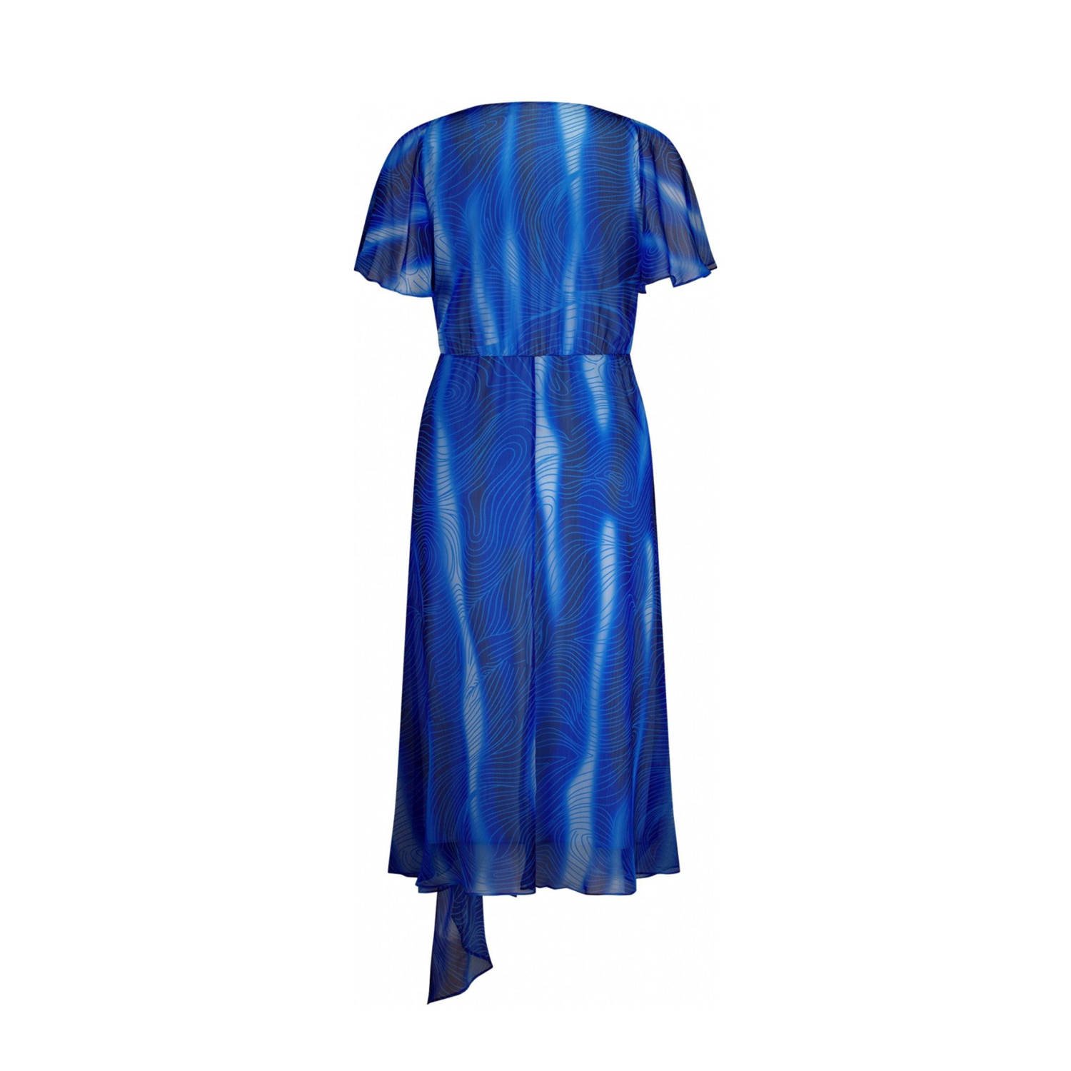 LabeL DOT wikkel- overslagjurk blauw