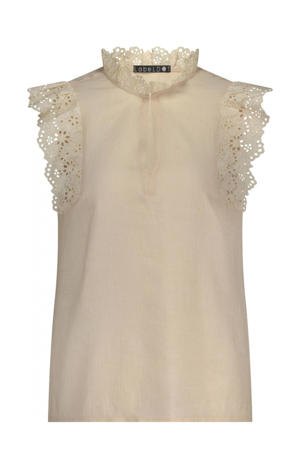 blousetop zand broderie