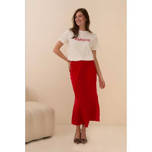 Lofty Manner midi rok rood afbeelding
