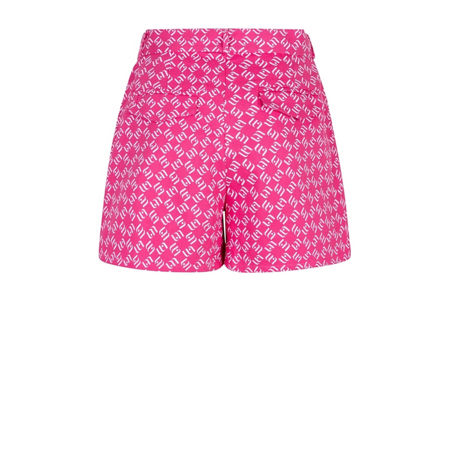 Lofty Manner rechtvallend high waist casual short roze