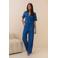 Lofty Manner wide leg regular waist pantalon blauw