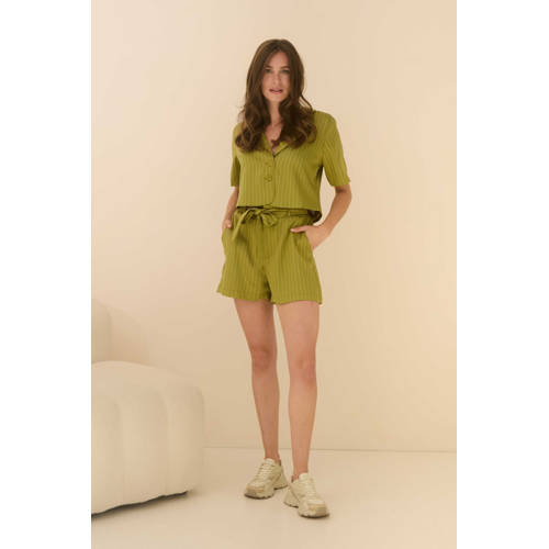 Lofty Manner cropped blazer groen afbeelding