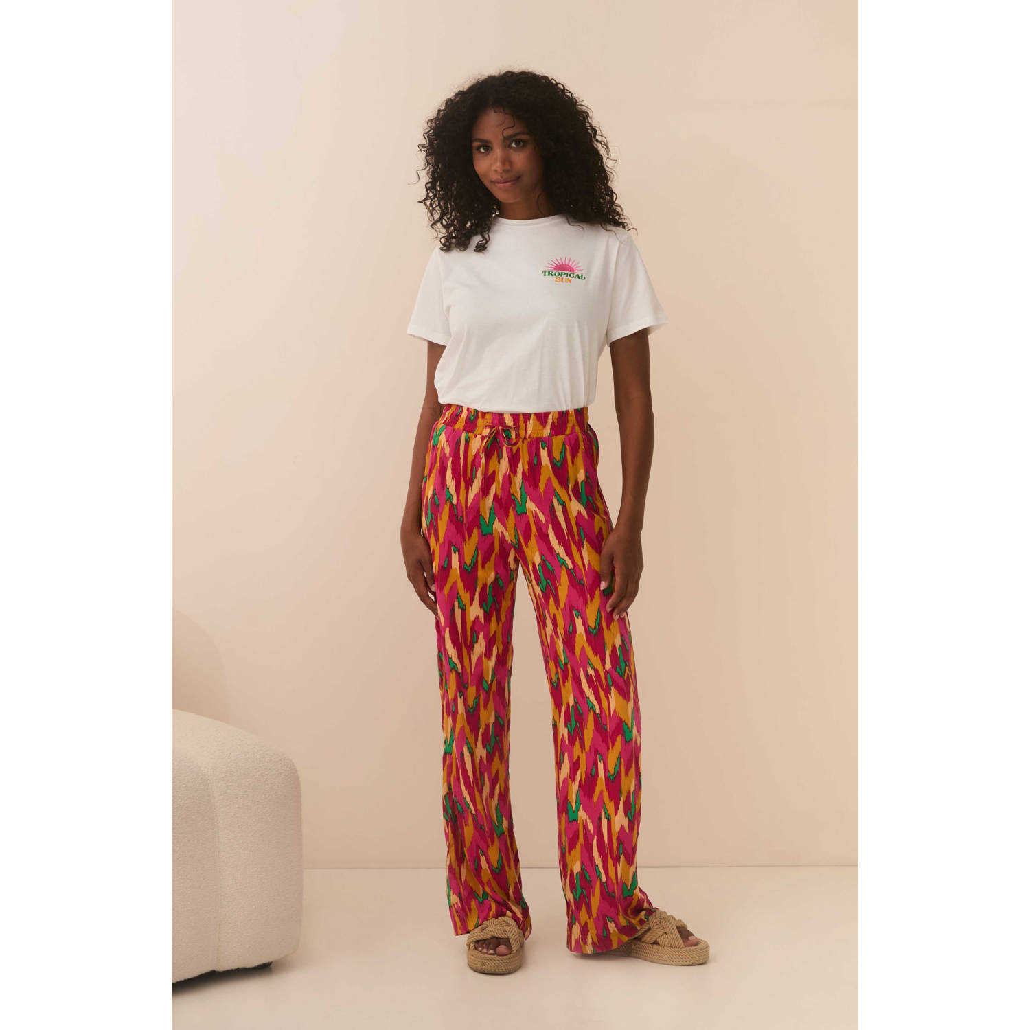 Lofty Manner straight high waist broek multi