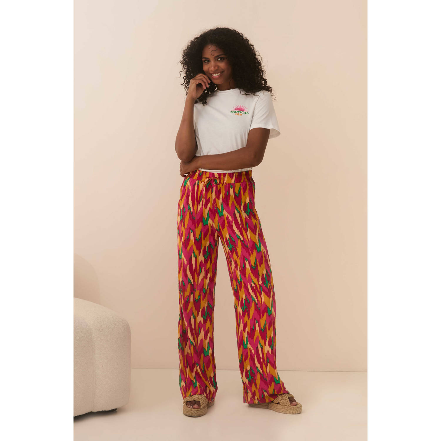 Lofty Manner straight high waist broek multi