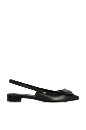 ELISSE SLING Slingback nappa leather  slingback loafers zwart