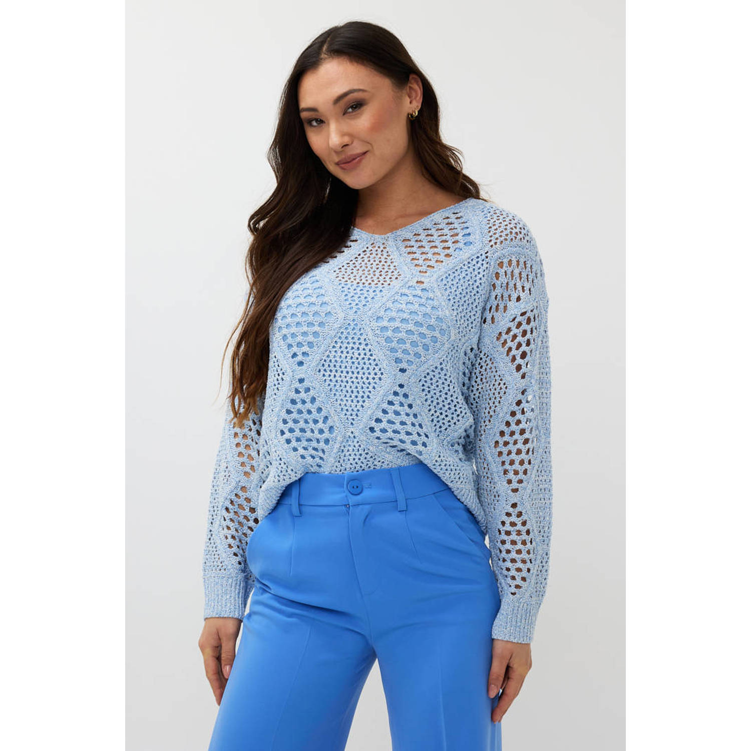 Esqualo crochet trui lichtblauw
