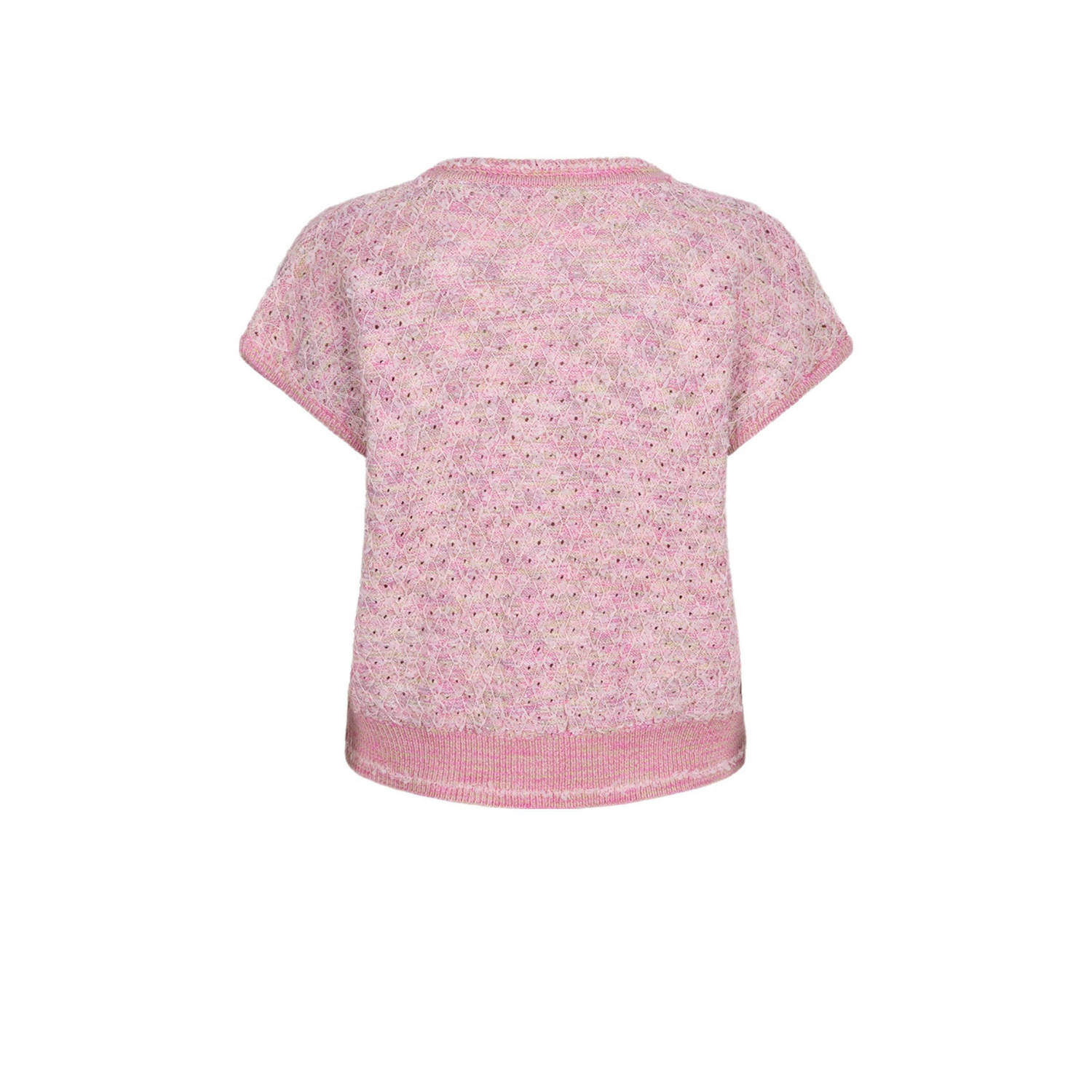 Esqualo gebreid vest lichtroze