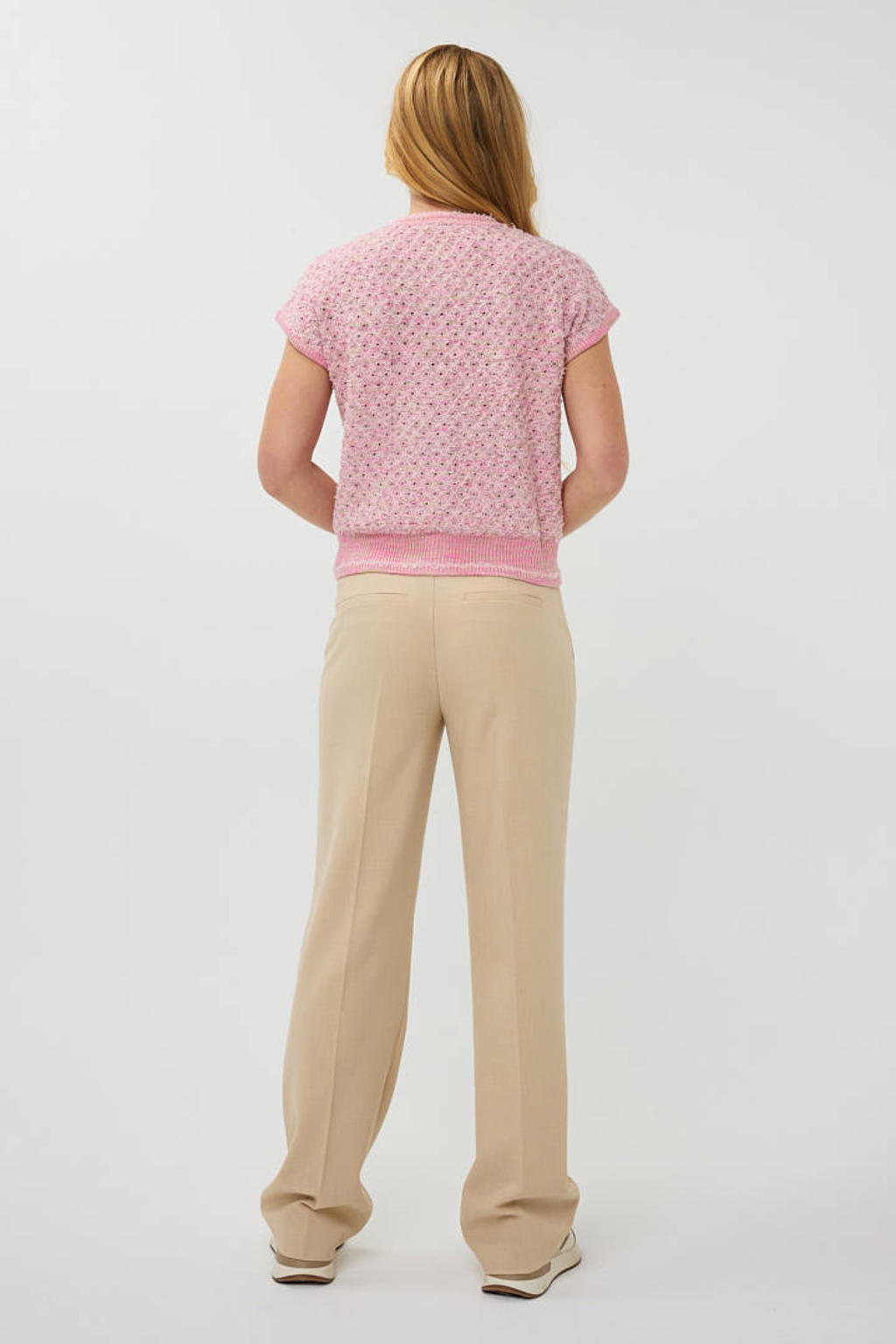 Grace Karin Gebreide damesvest voor de zomer, casual lichtgewicht 3/4 mouw, geborduurd hol uiterlijk, Abrikoos, L Grace Karin Gebreide damesvest voor de zomer, casual lichtgewicht 3/4 mouw, geborduurd hol uiterlijk, Abrikoos, L