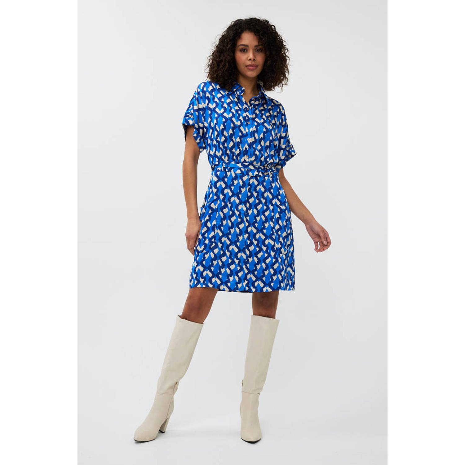 Esqualo korte jurk blauw