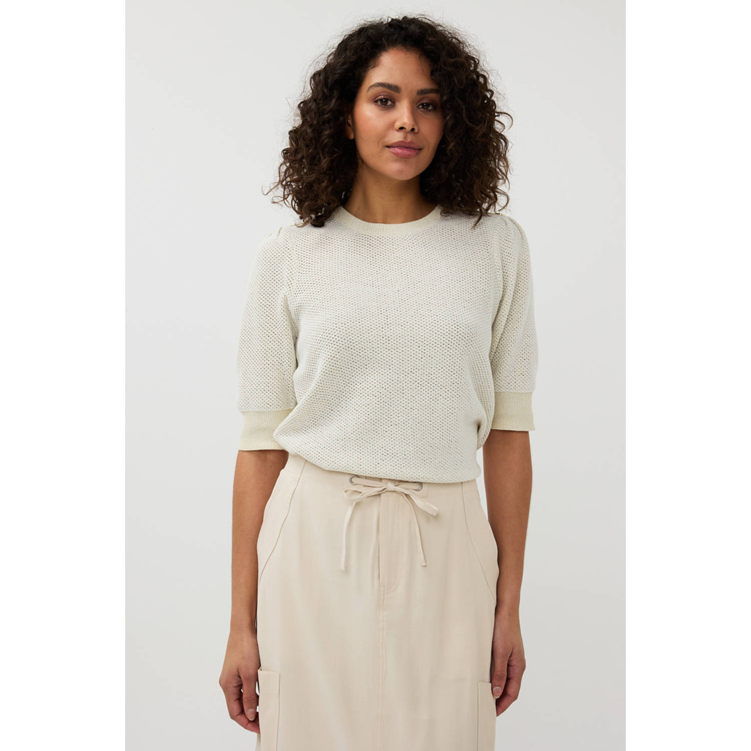 Esqualo Verzameling Pullover Sweater Licht Steen Beige Dames