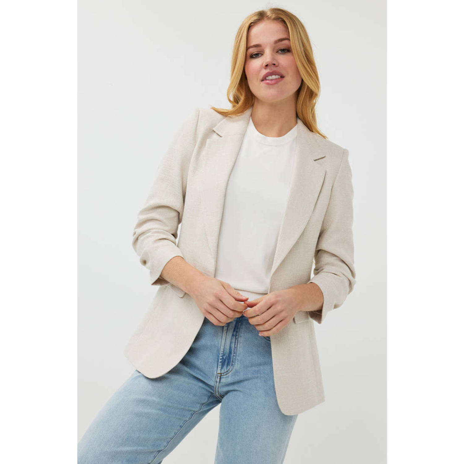 Esqualo regular blazer lichtgrijs