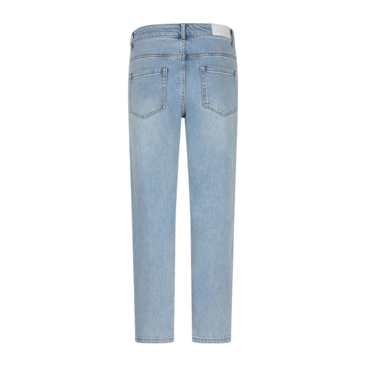 Esqualo regular waist slim fit jeans light blue denim