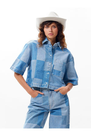 blouse medium blue denim