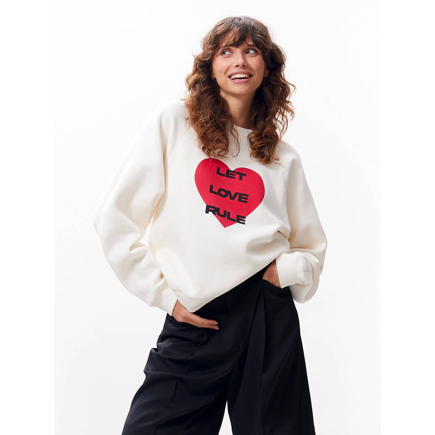 CATWALK JUNKIE Dames Truien & Vesten Graphic Sweater Ecru
