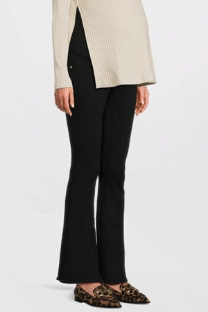 low waist zwangerschaps flared jeans black denim