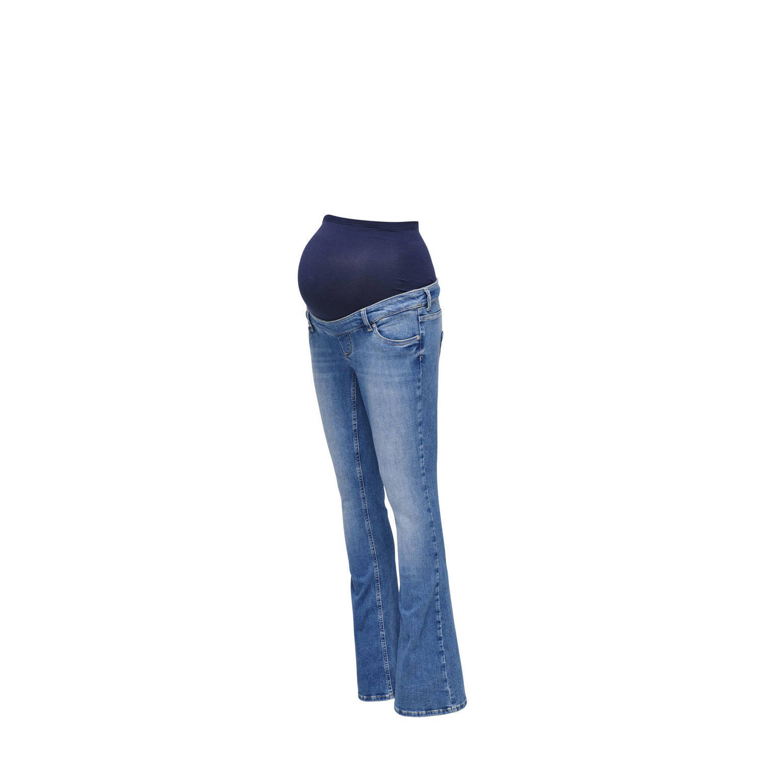 ONLY MATERNITY high waist zwangerschapskleding flared jeans medium blue denim