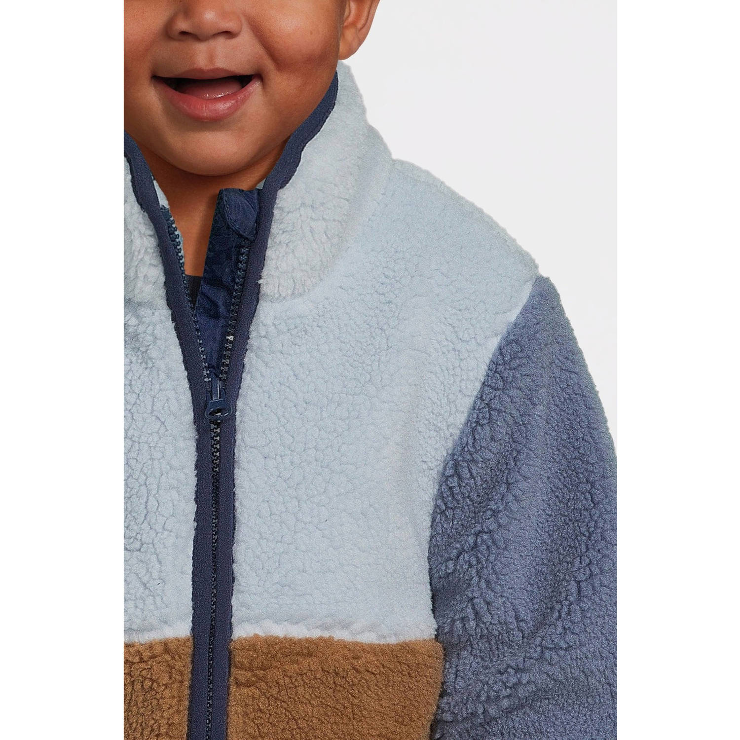 NAME IT MINI teddy jas blauw