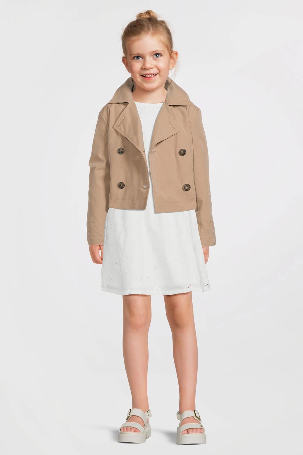 NAME IT KIDS trenchcoat bruin