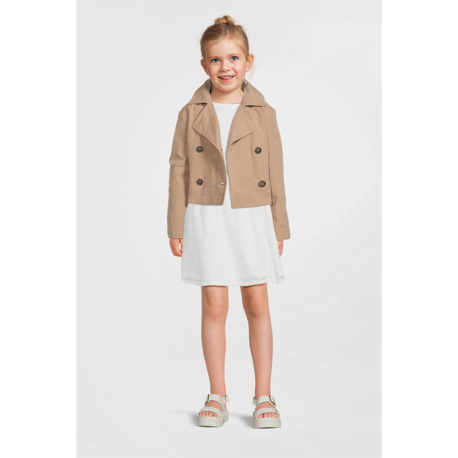 NAME IT KIDS trenchcoat bruin
