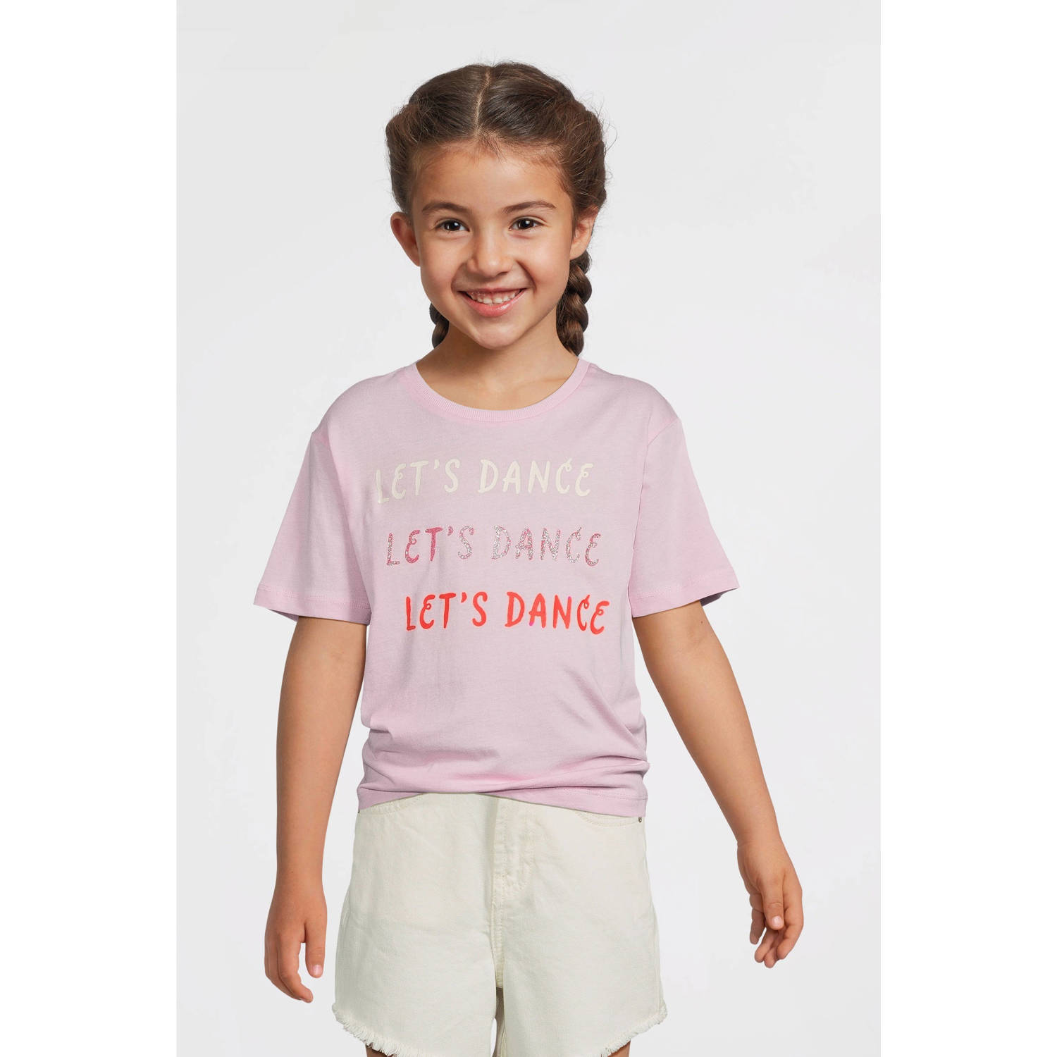 NAME IT KIDS T-shirt lichtroze