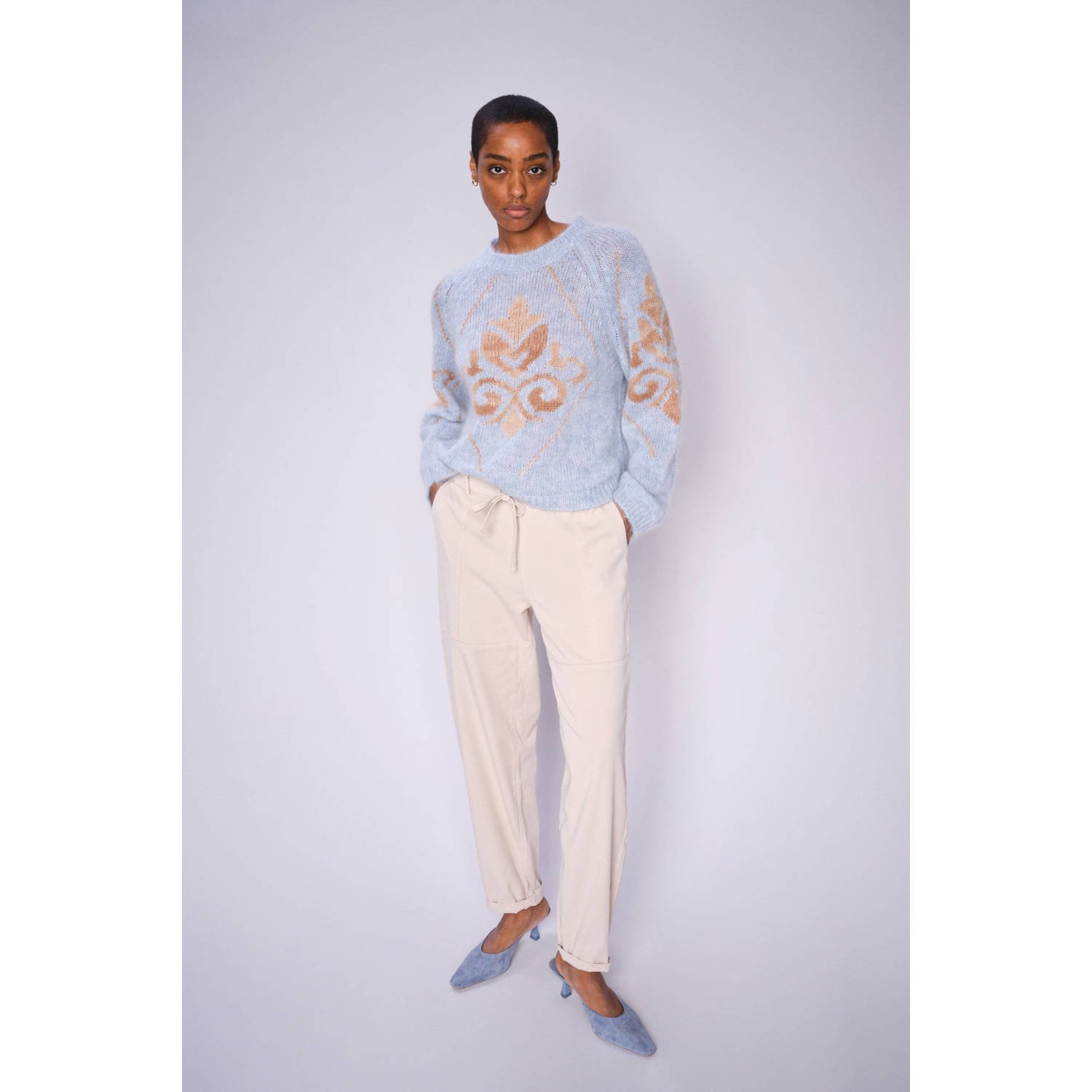 MOS MOSH Stijlvolle Maison Ayi Broek Beige