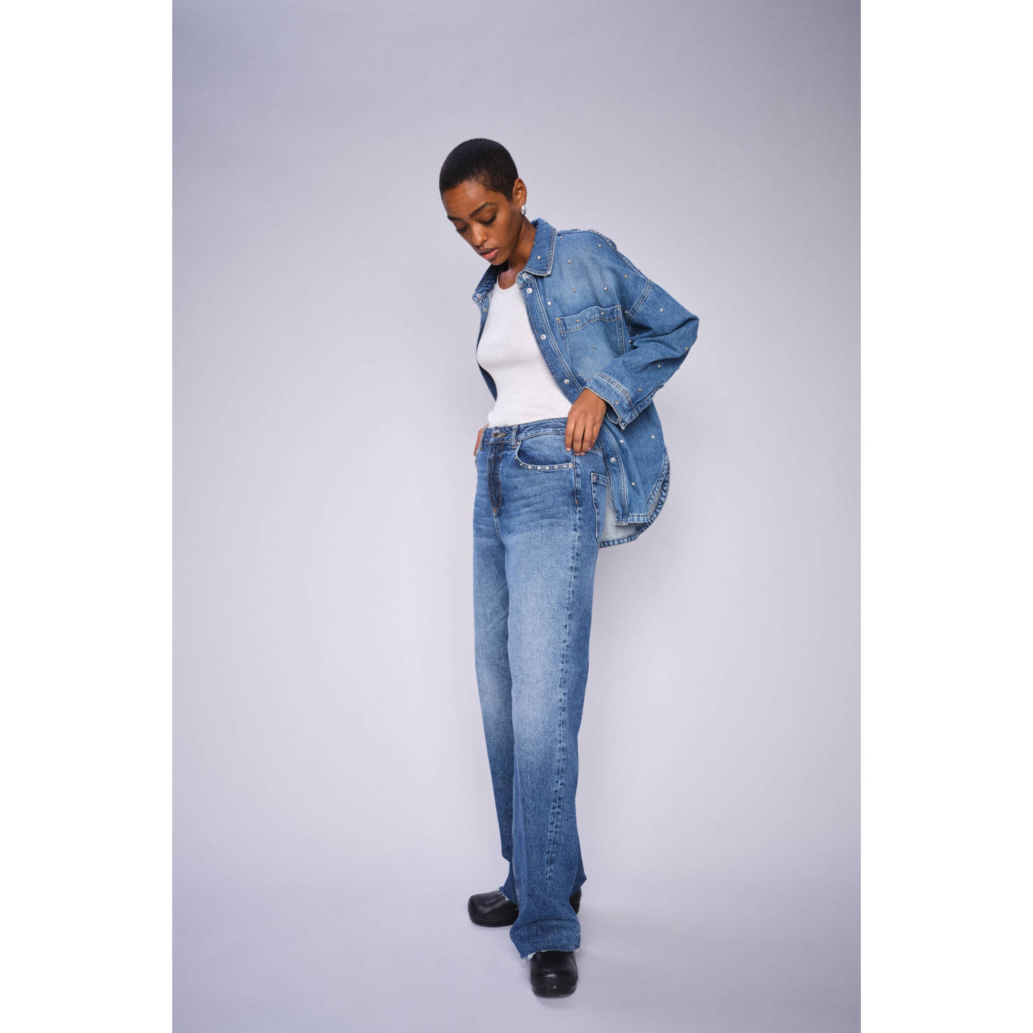 Mos Mosh blouse medium blue denim