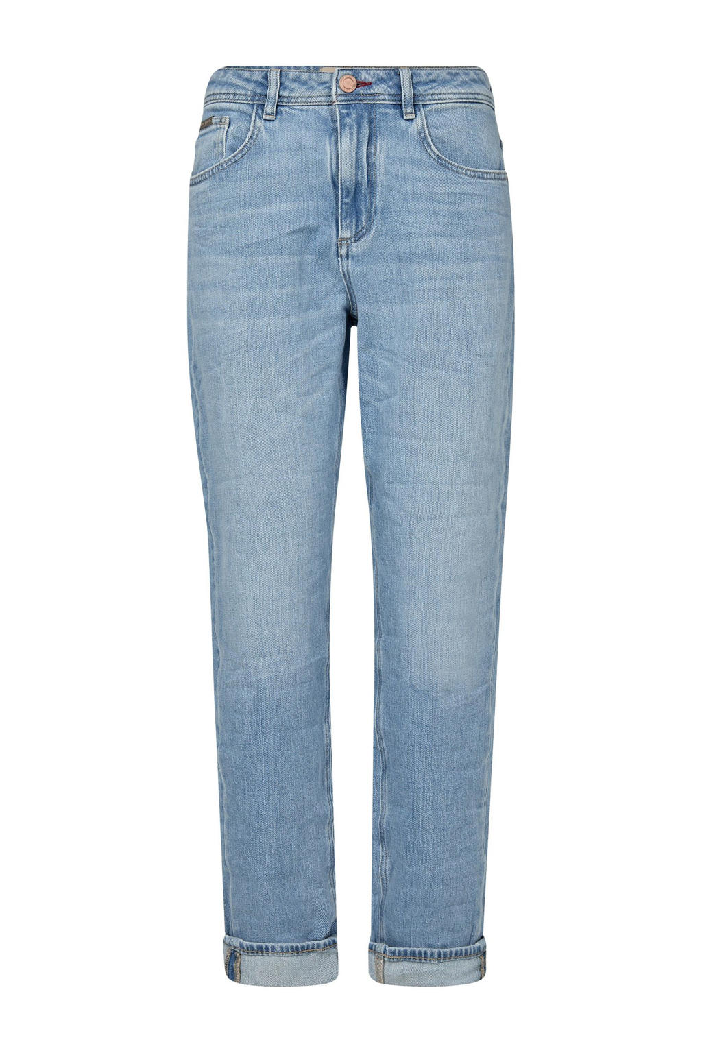 Light blue denim dames Mos Mosh regular waist slim fit jeans van denim met effen