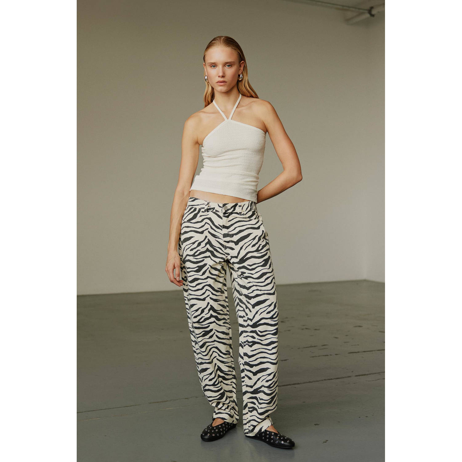 Sofie Schnoor wide leg jeans ecru