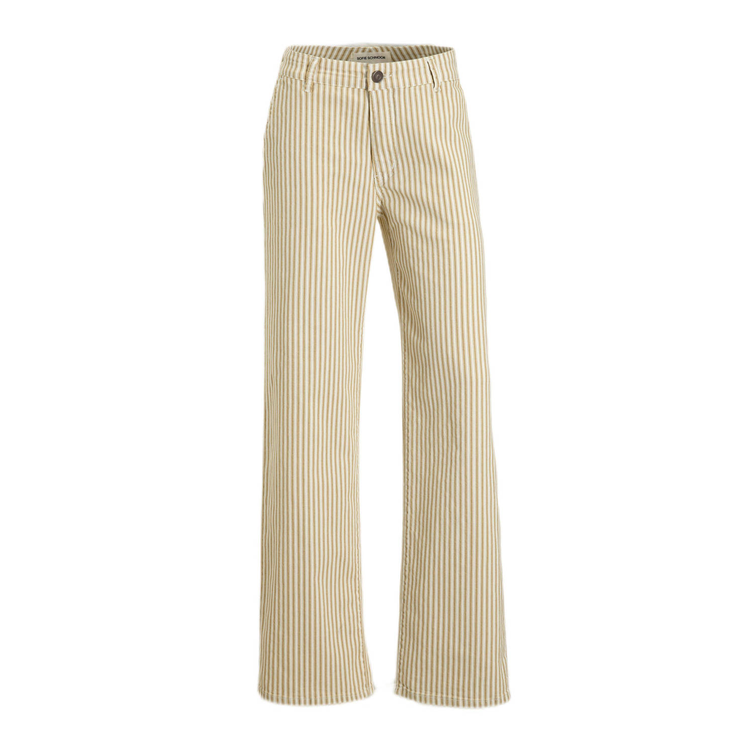 Sofie Schnoor Gestreepte Kameel Jeans Broek Beige Dames