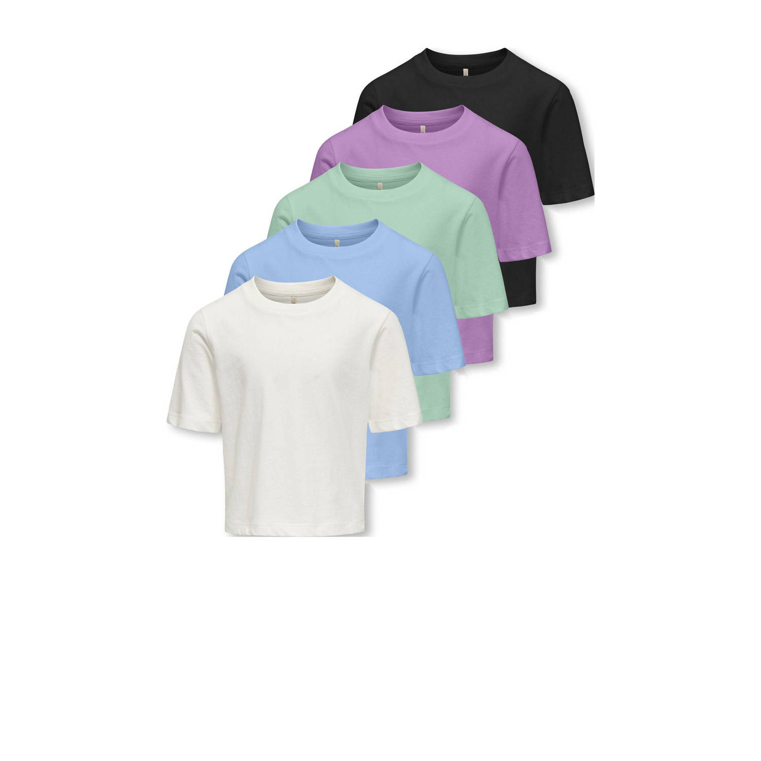 ONLY KIDS GIRL T-shirt KOGREX set van 5 multicolor