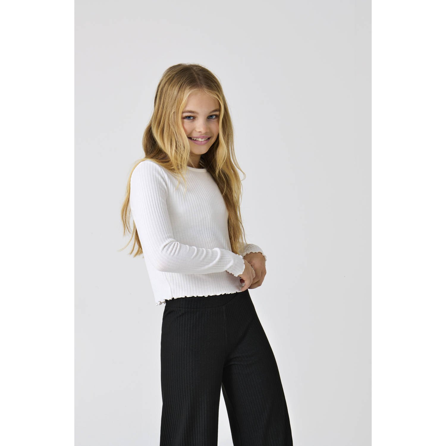 KIDS ONLY Shirt met ronde hals KOGNELLA L S O-NECK TOP JRS NOOS