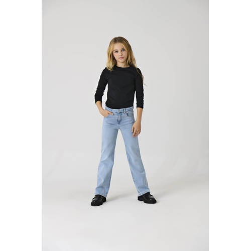 KIDS ONLY GIRL wide leg jeans light blue denim afbeelding