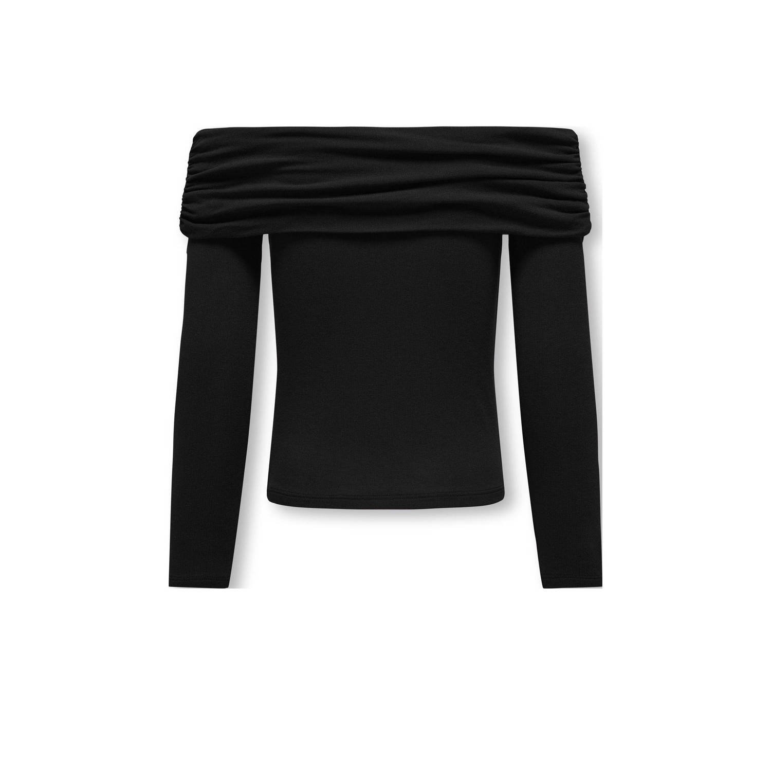 ONLY KIDS GIRL off shoulder top zwart