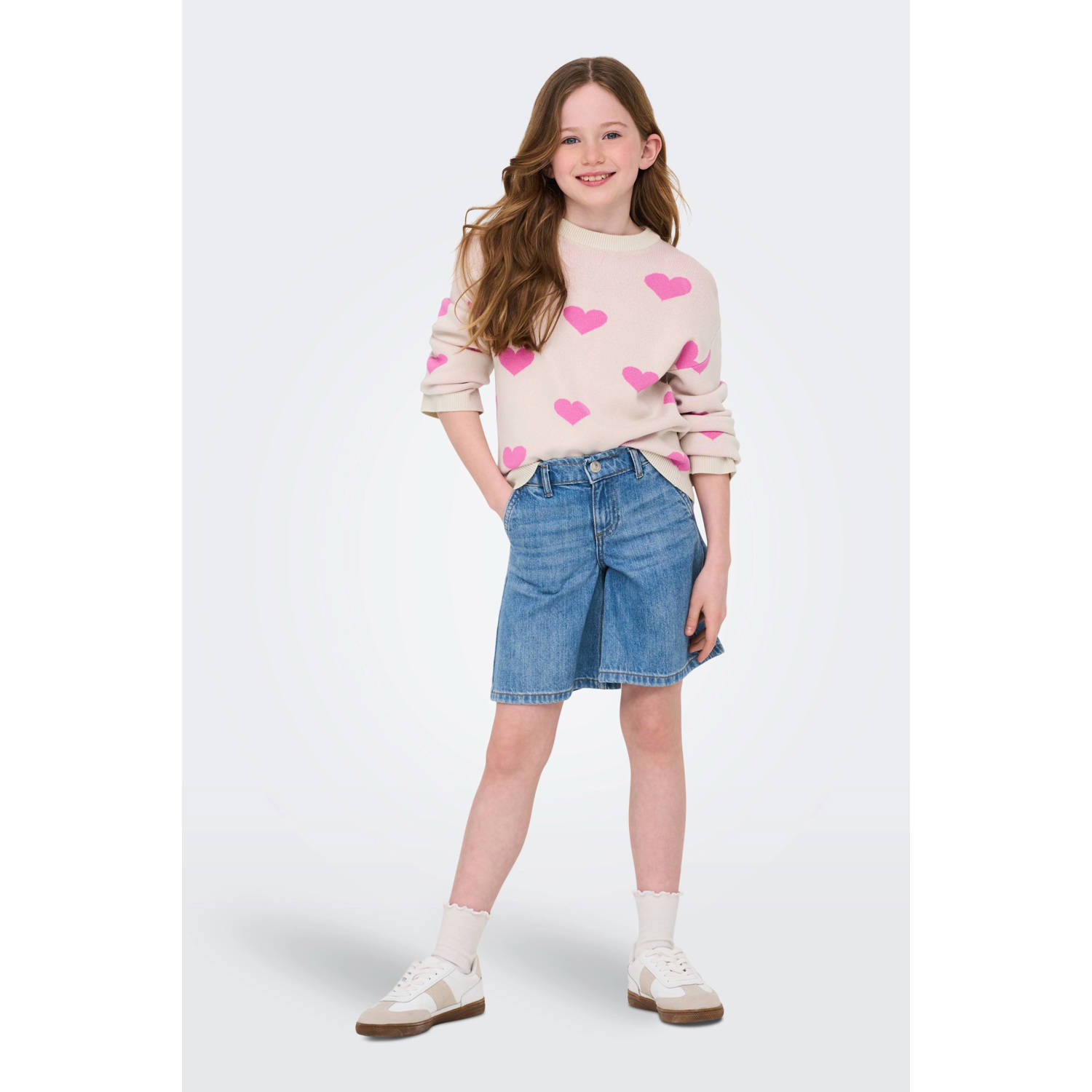 ONLY KIDS GIRL trui ecru fijn gebreid