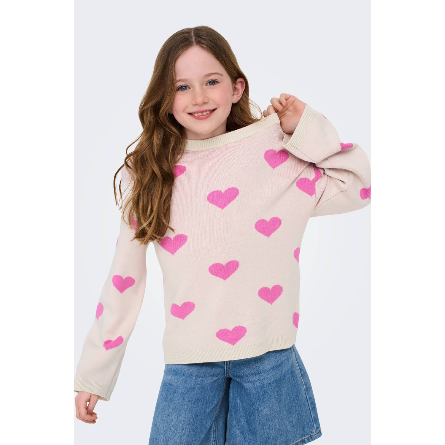 KIDS ONLY Trui met ronde hals KOGMONTANA LS JQ LOOSE O-NECK CP KNT