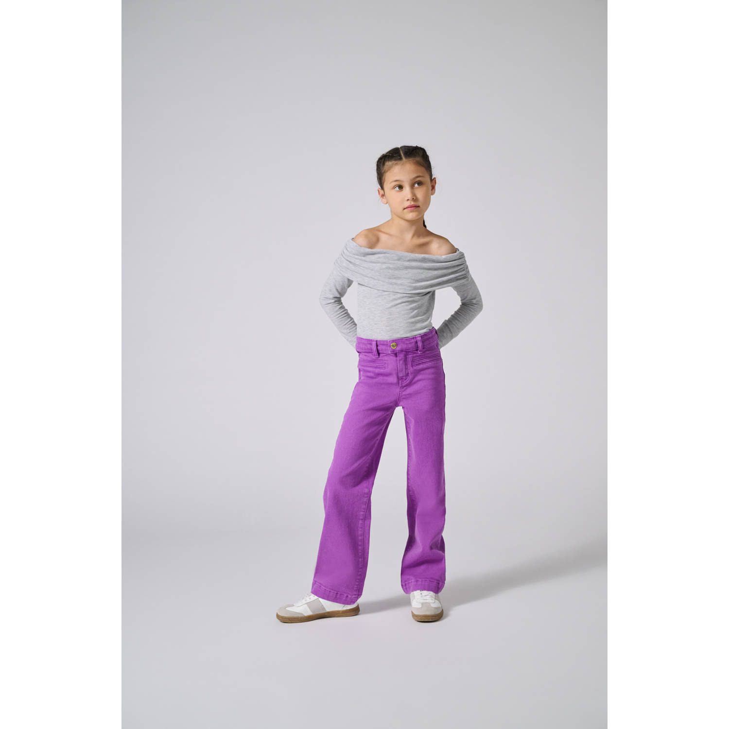 ONLY KIDS GIRL flared broek paars