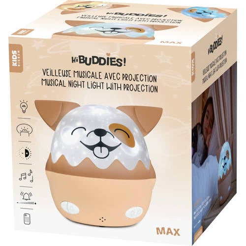 BigBen Hondje nachtlamp met projector en muziek afbeelding