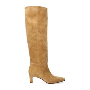 suède hoge laarzen beige